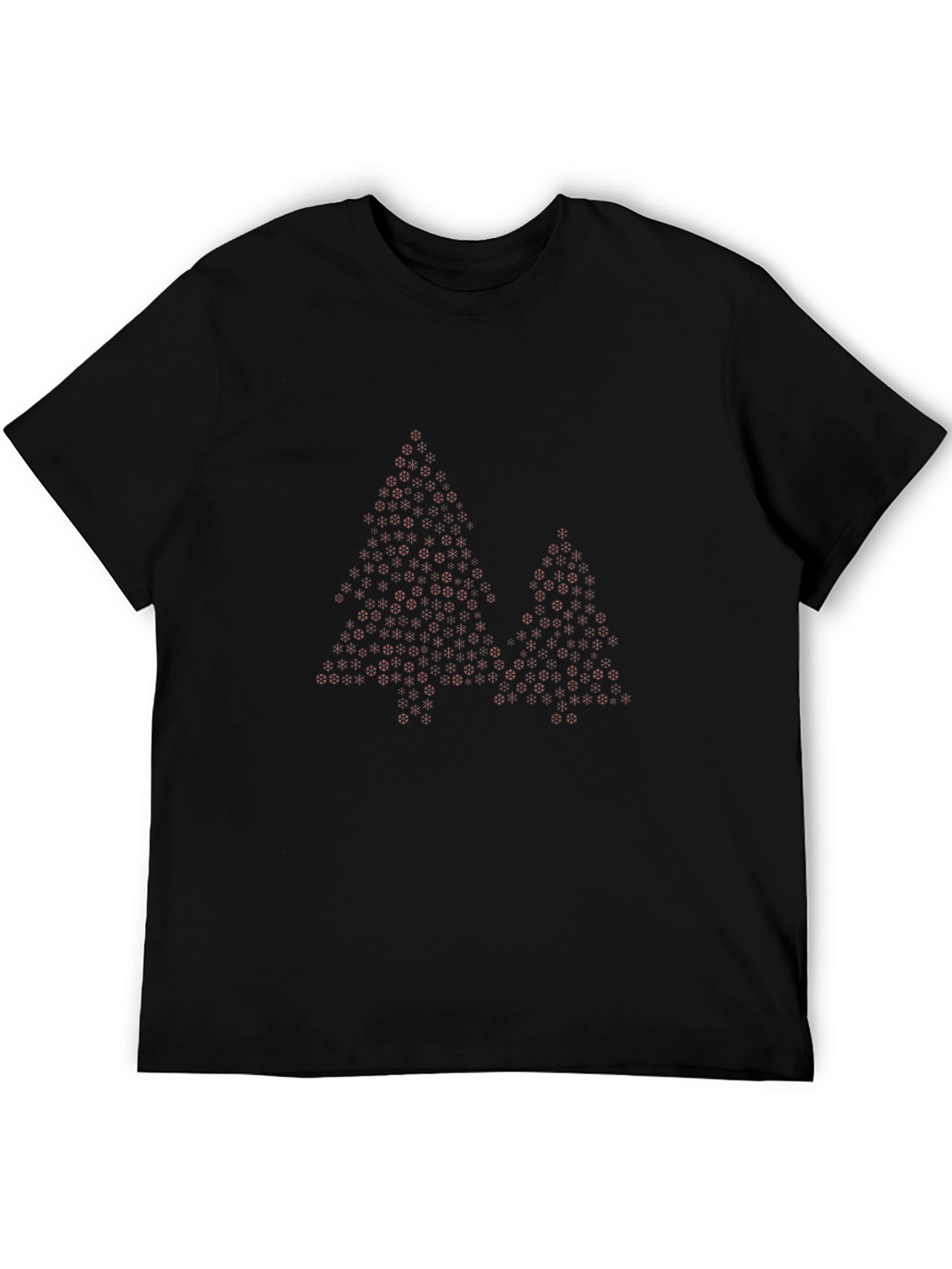 Festive Holiday Trees Mens Black T-Shirt