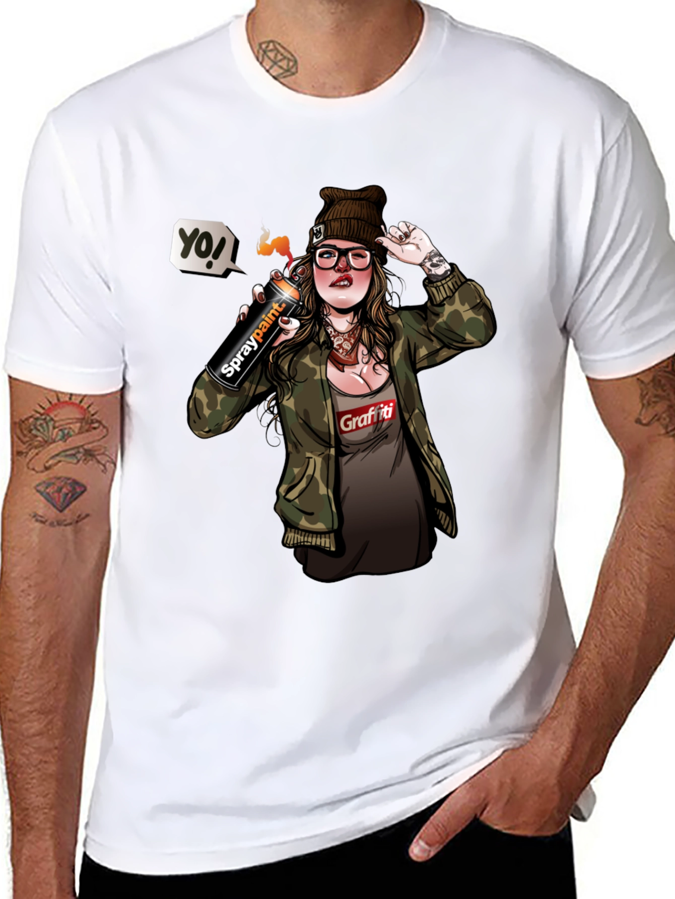 Graffiti Girl T-Shirt - Urban Street Style