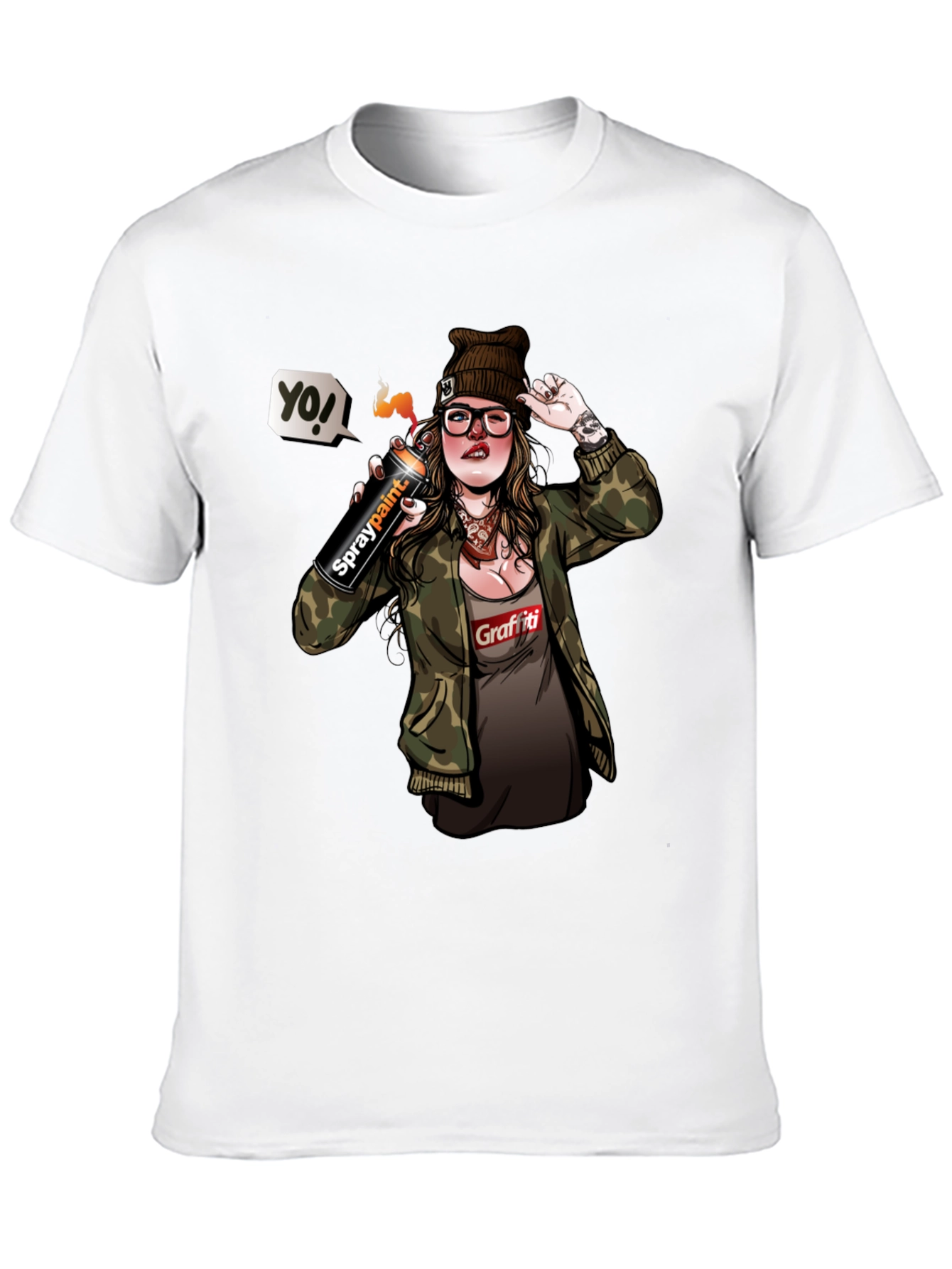 Graffiti Girl T-Shirt - Urban Street Style
