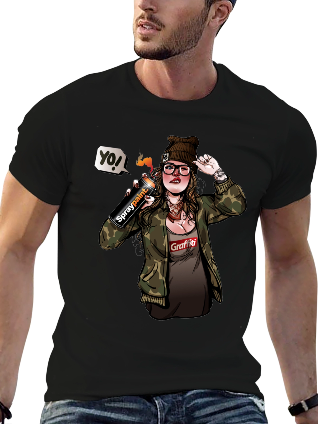 Graffiti Girl T-Shirt - Urban Street Style