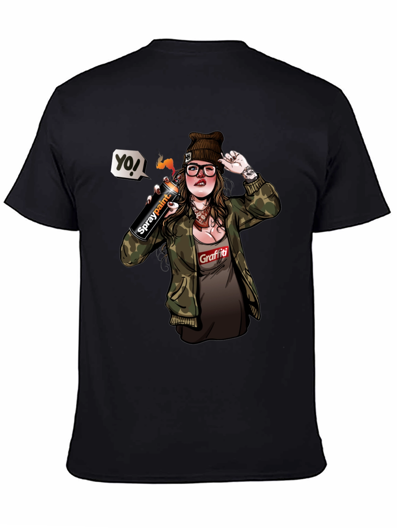 Graffiti Girl T-Shirt - Urban Street Style