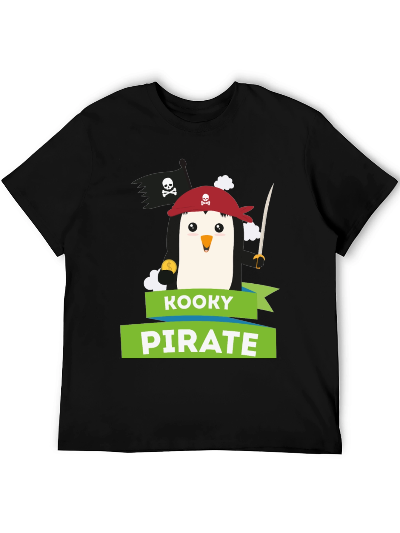 Kooky Pirate Penguin Graphic Tee