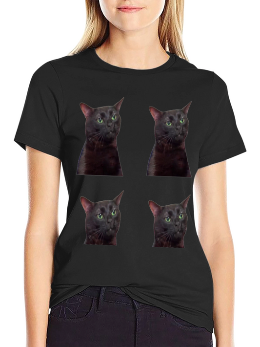 Cat Portrait T-Shirt - Unique Graphic Tee