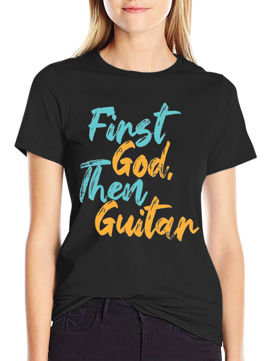 First God Then Guitar Graphic Tee