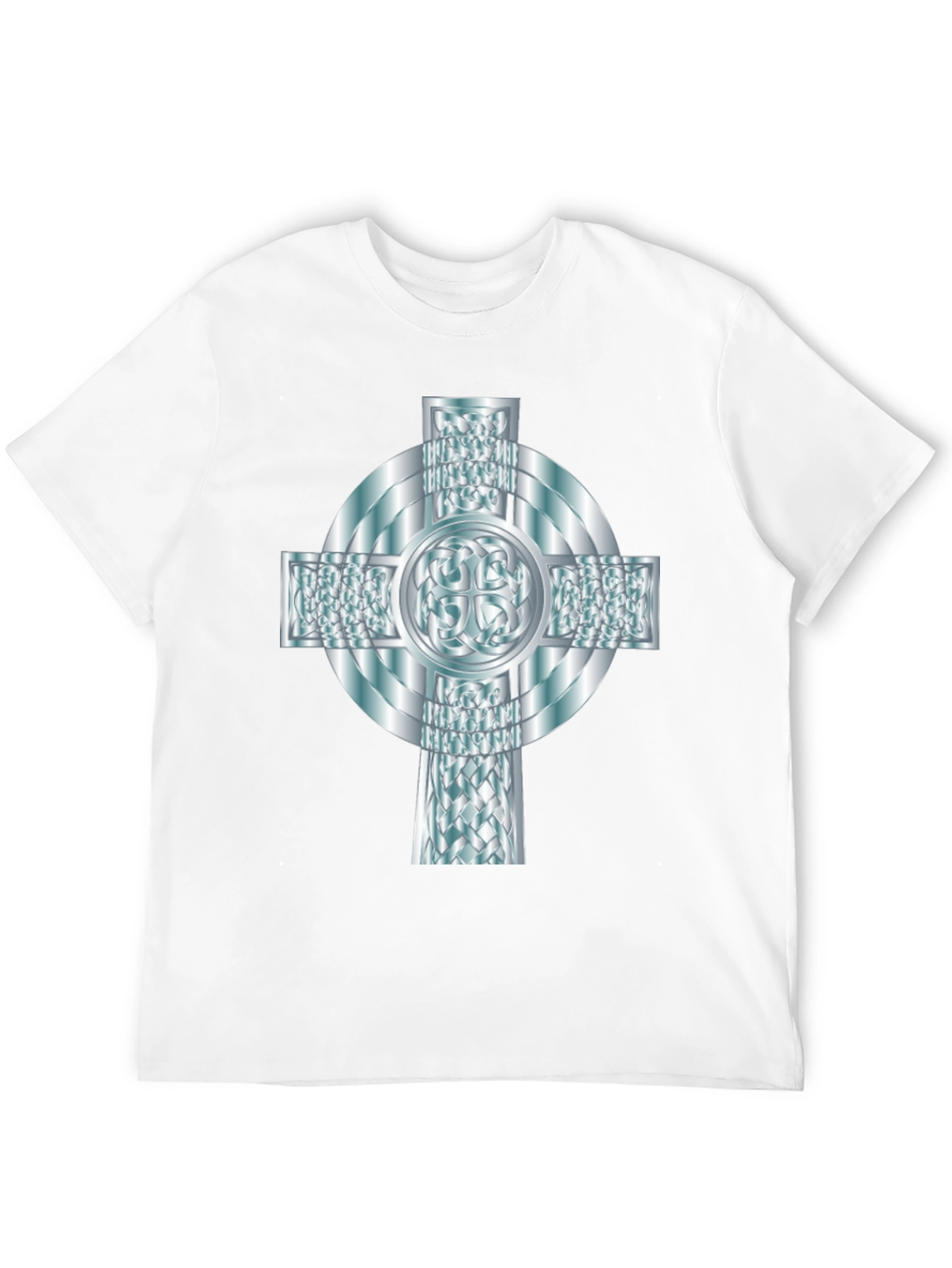 Celtic Cross Graphic Tee - Elegant Design