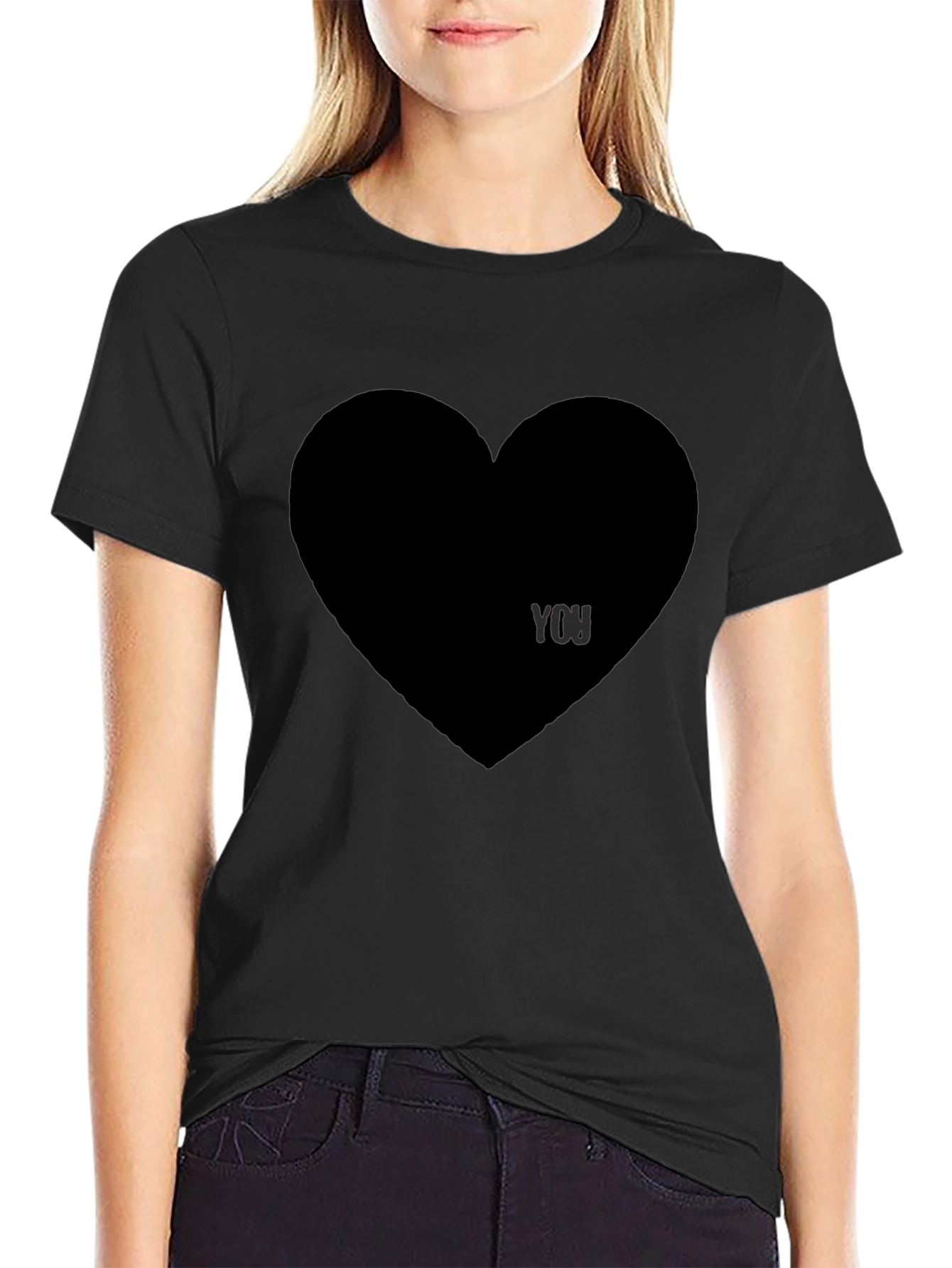 I Heart You Black Graphic Tee