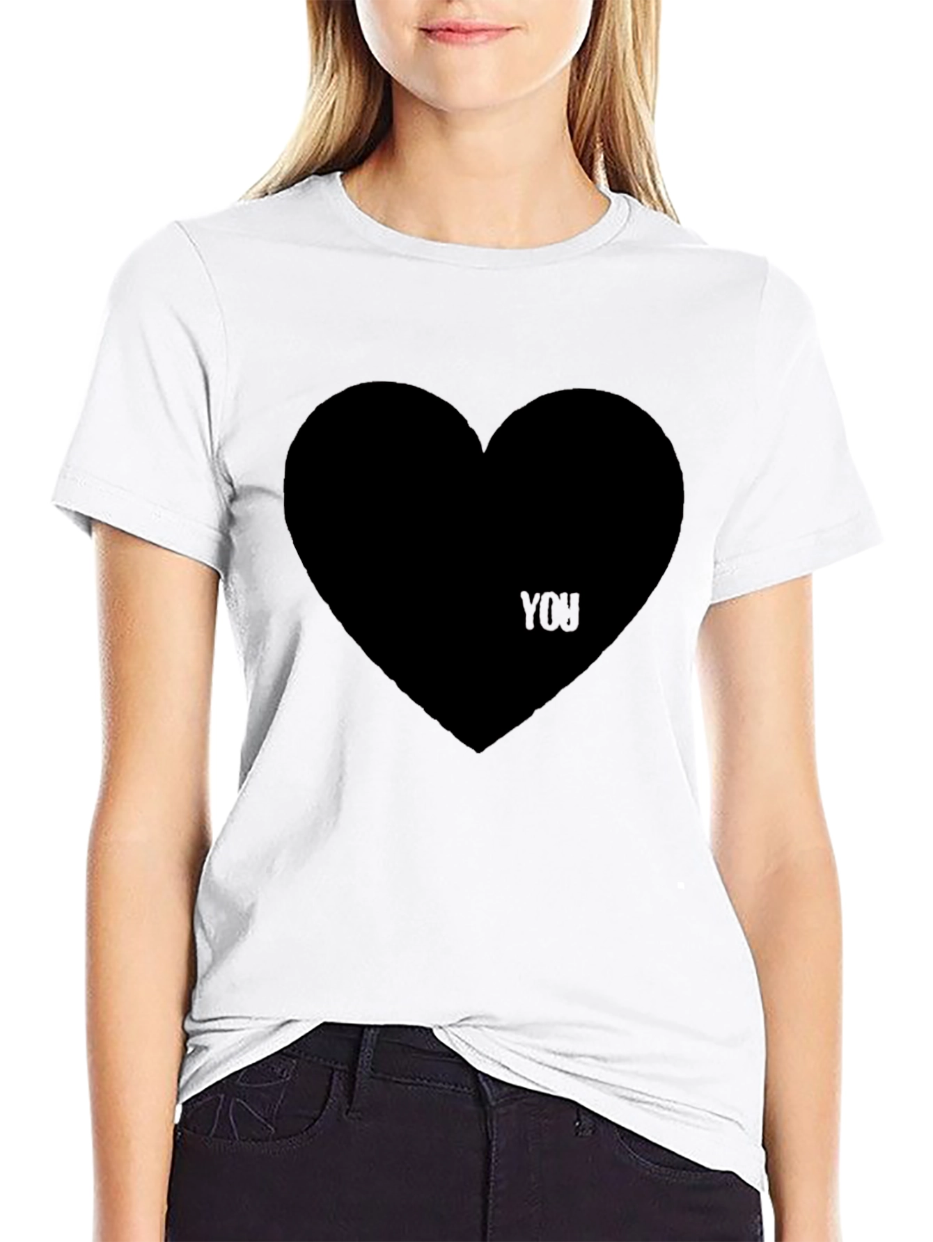 I Heart You Black Graphic Tee