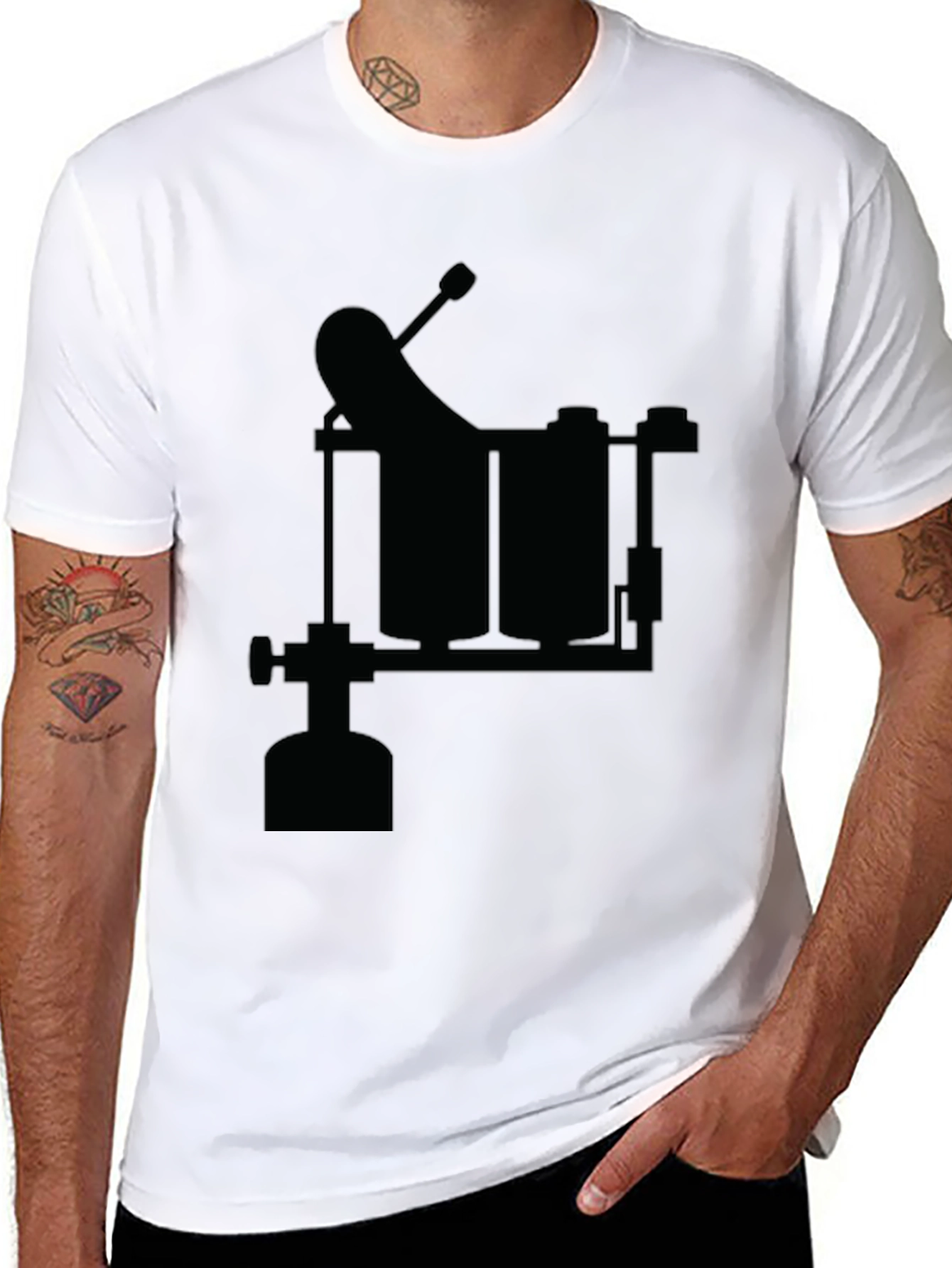 Tattoo Machine Graphic Black Tee - Ink Artist Apparel