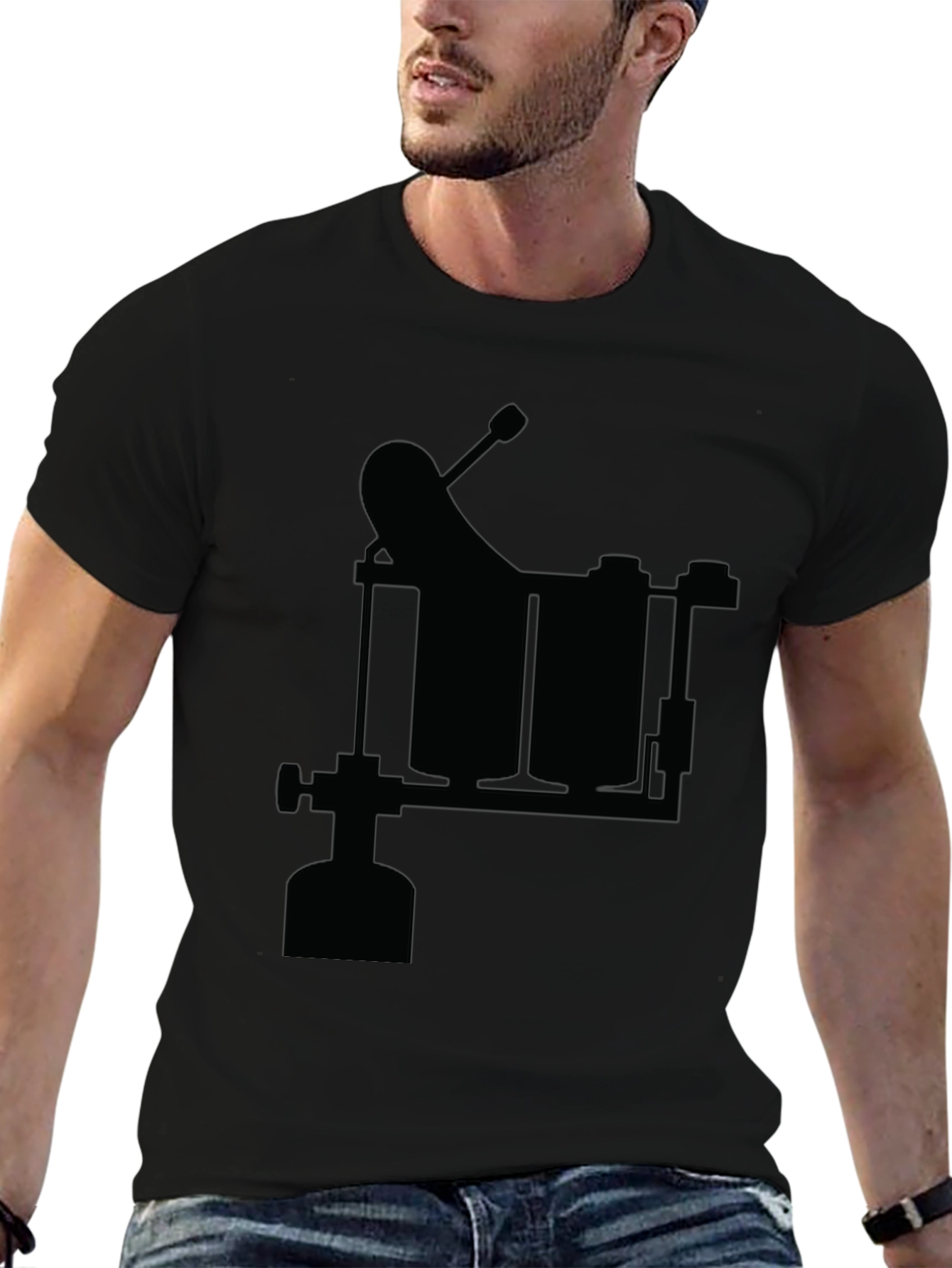 Tattoo Machine Graphic Black Tee - Ink Artist Apparel