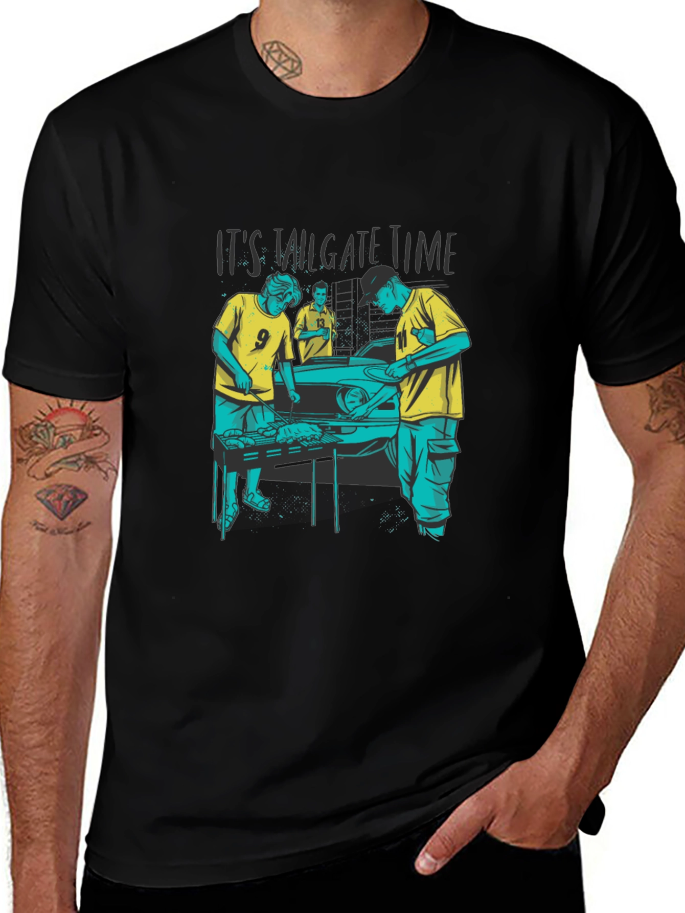 Tailgate Time Graphic Tee - BBQ & Football Ready