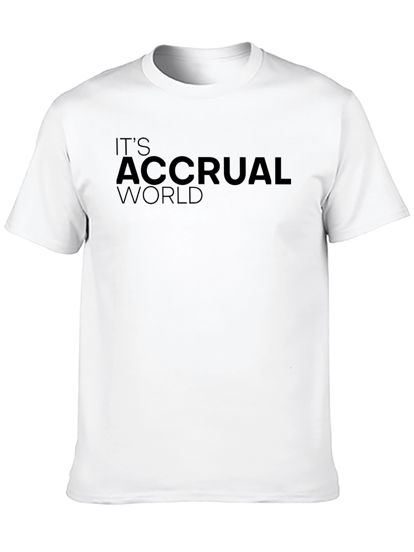 Its Accrual World Black T-Shirt