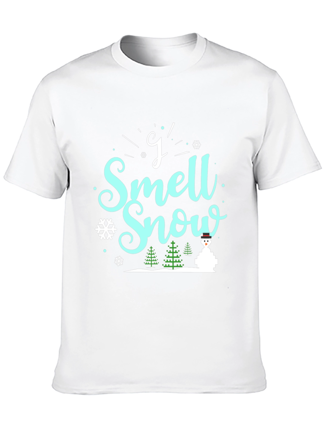 I Smell Snow Black T-Shirt Winter Holiday Top