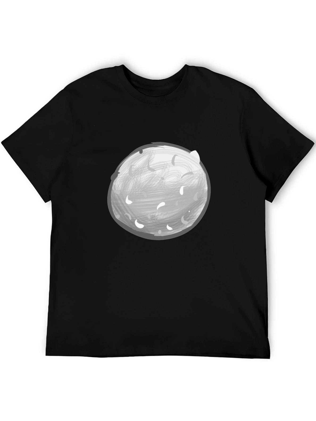Moon Graphic Tee - Black Casual Shirt