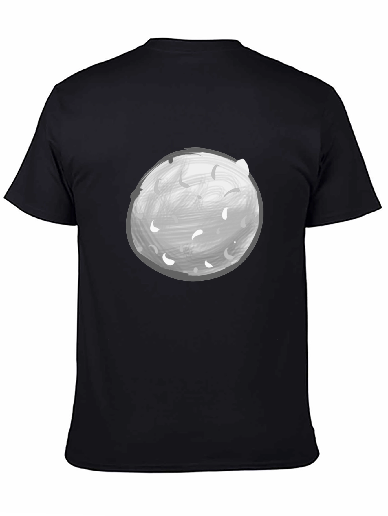 Moon Graphic Tee - Black Casual Shirt