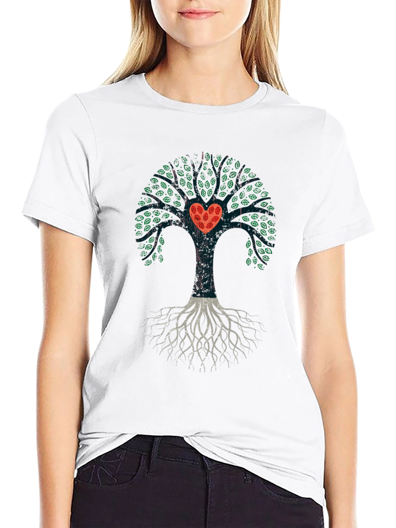 Heart Tree Graphic Tee - Black