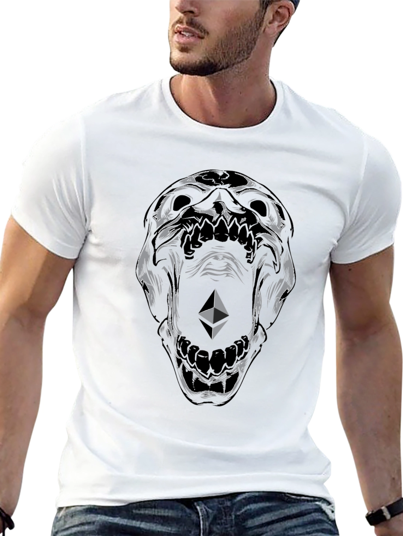 Skull Graphic Tee - Mens Black T-Shirt