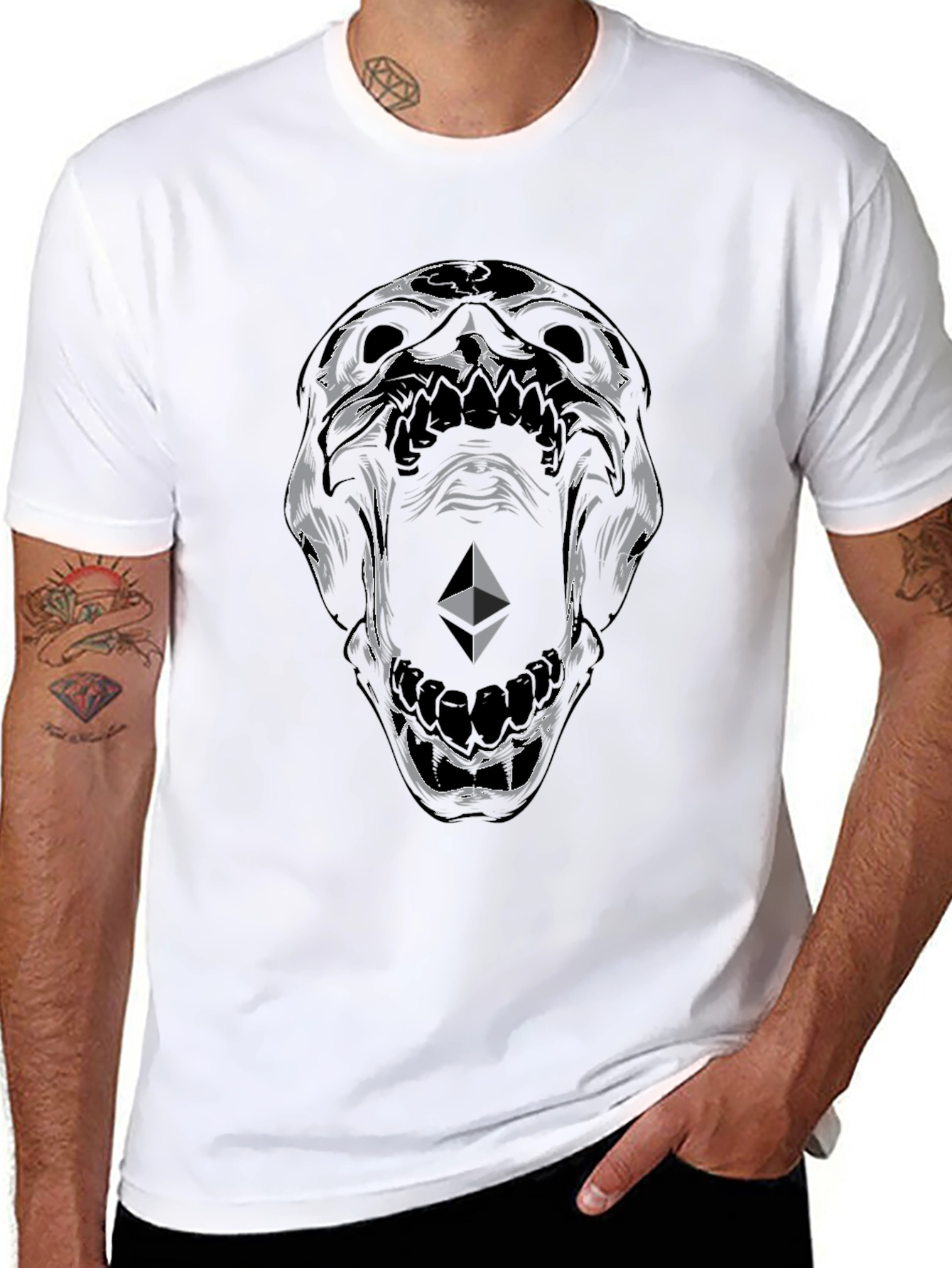 Skull Graphic Tee - Mens Black T-Shirt