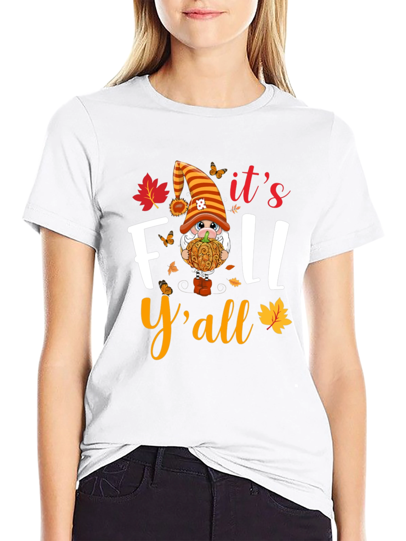 Fall Yall Gnome Graphic T-Shirt