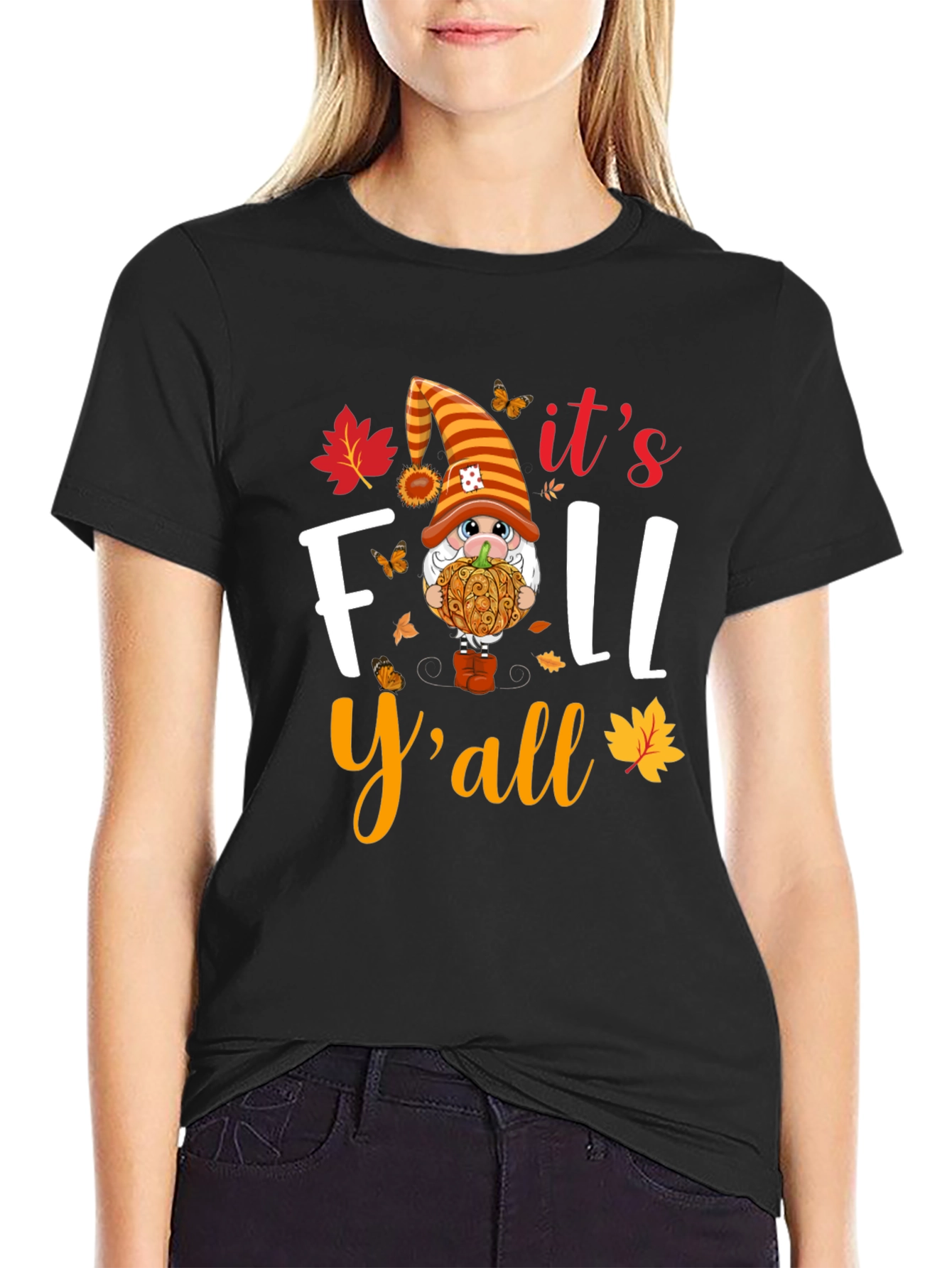 Fall Yall Gnome Graphic T-Shirt