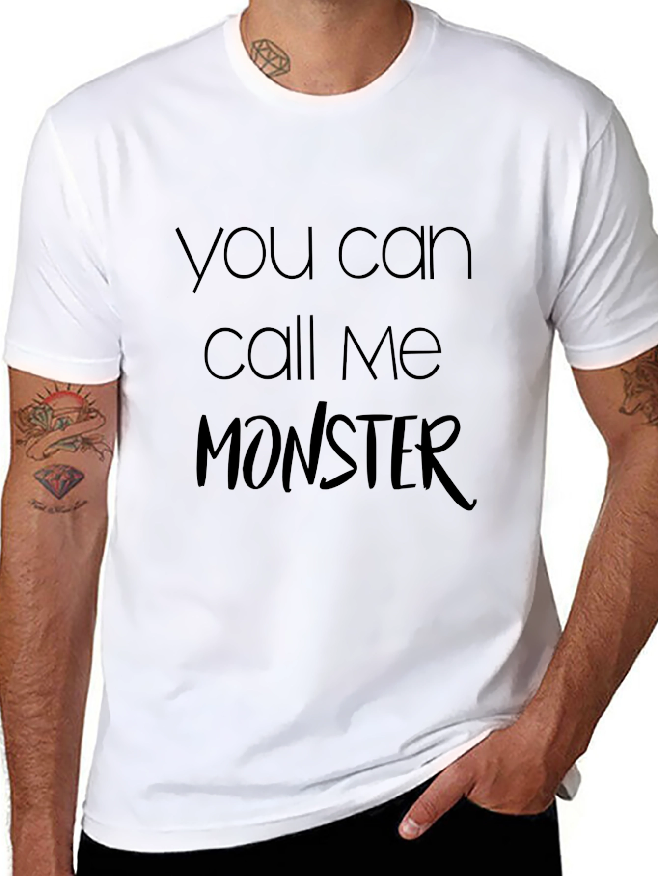 Call Me Monster T-Shirt - Black Graphic Tee