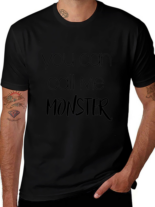Call Me Monster T-Shirt - Black Graphic Tee