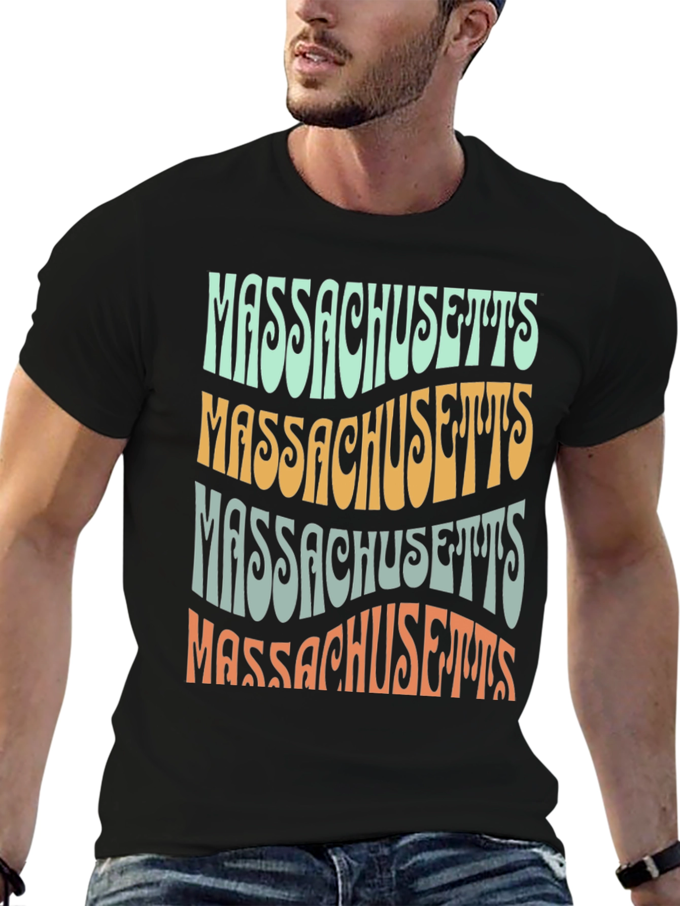 Massachusetts Retro Graphic Tee