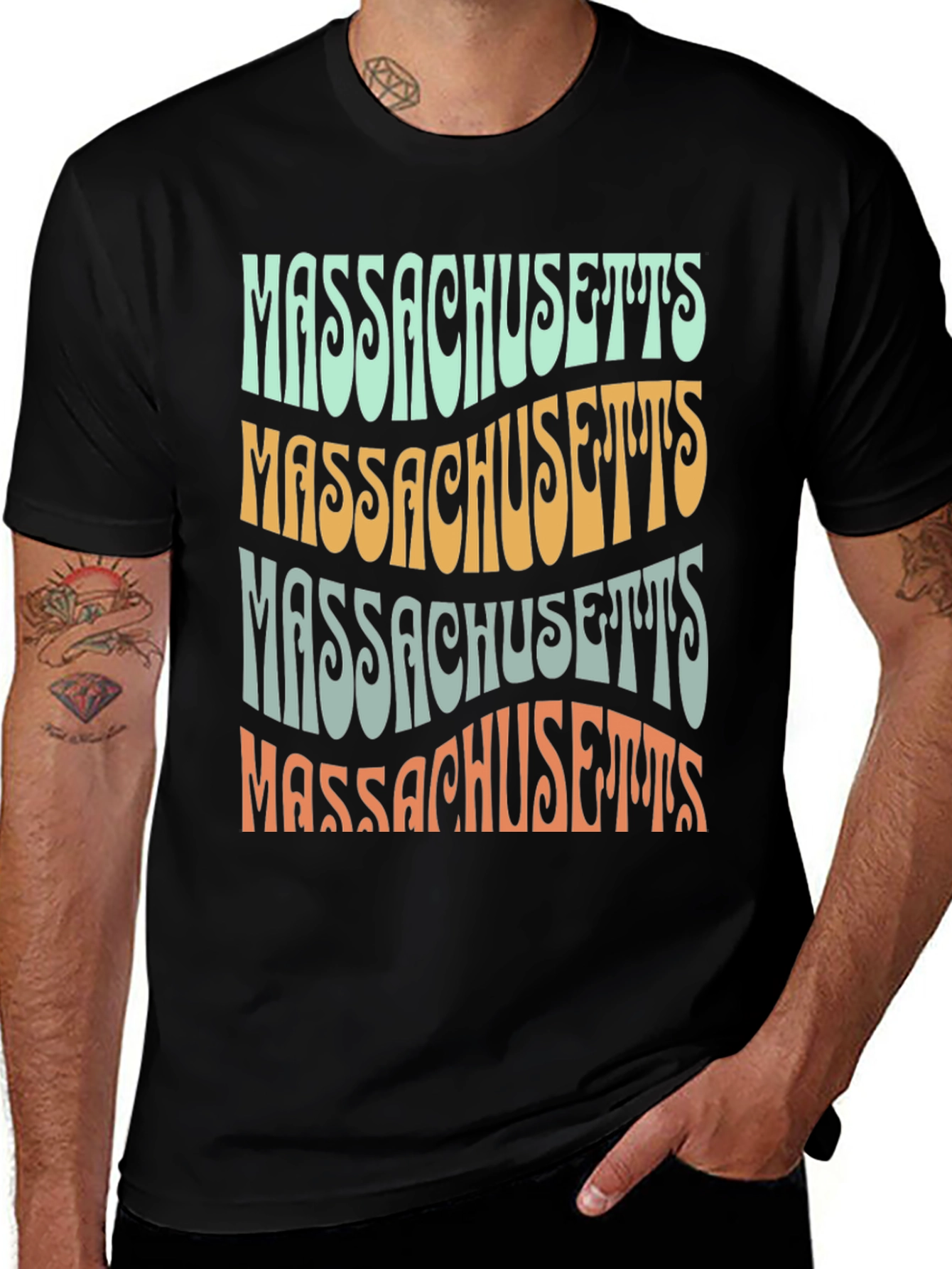 Massachusetts Retro Graphic Tee