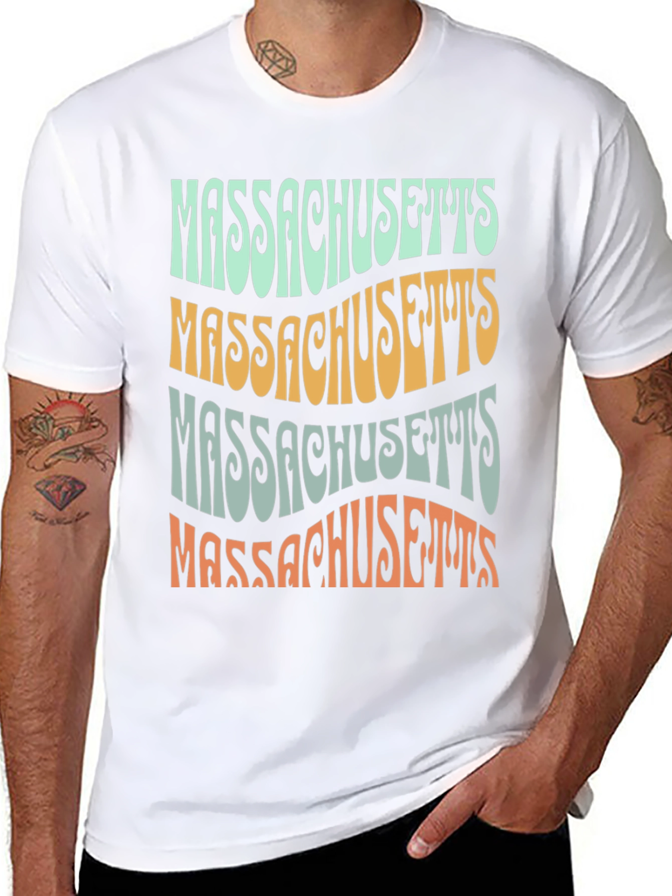 Massachusetts Retro Graphic Tee