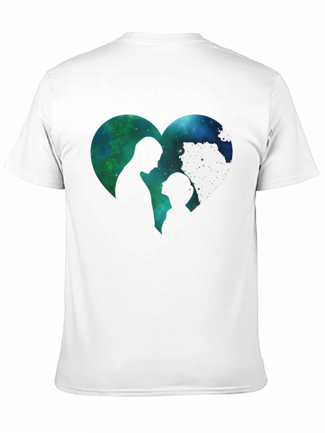 Romantic Galaxy Heart Couple T-Shirt