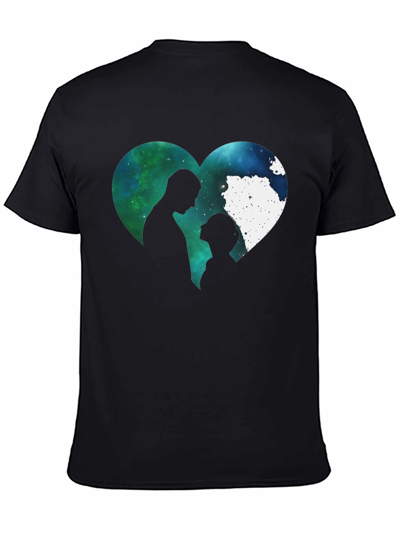 Romantic Galaxy Heart Couple T-Shirt