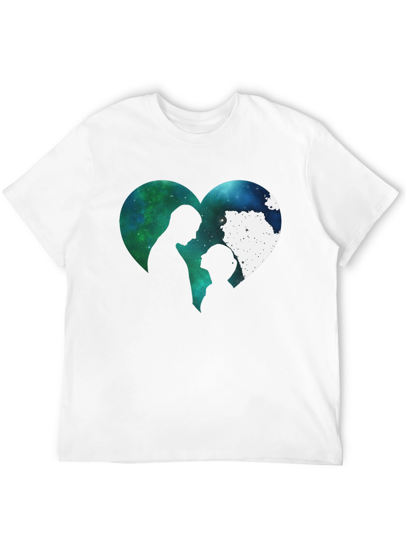 Romantic Galaxy Heart Couple T-Shirt