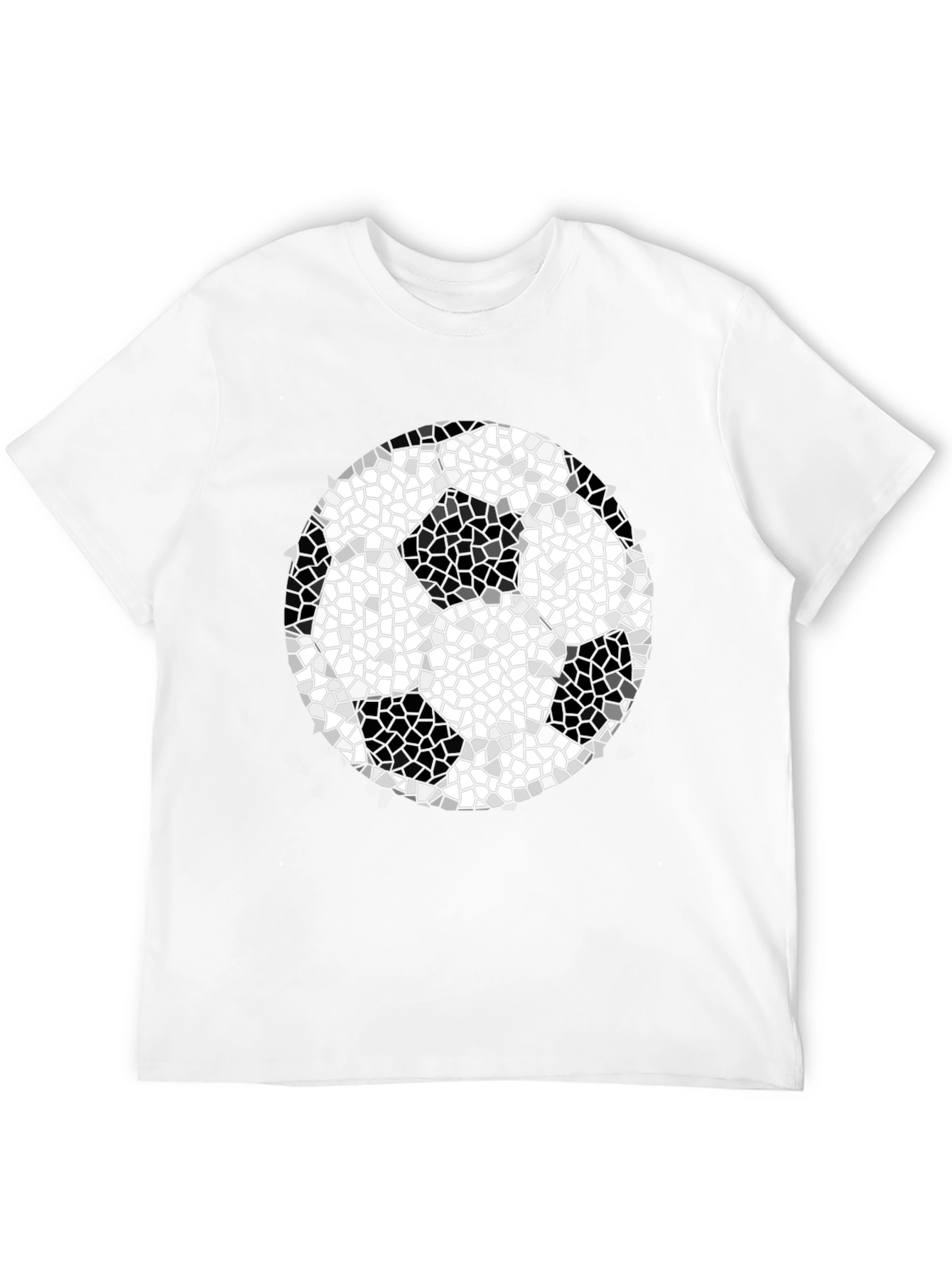 Mosaic Soccer Ball Graphic Tee - Black