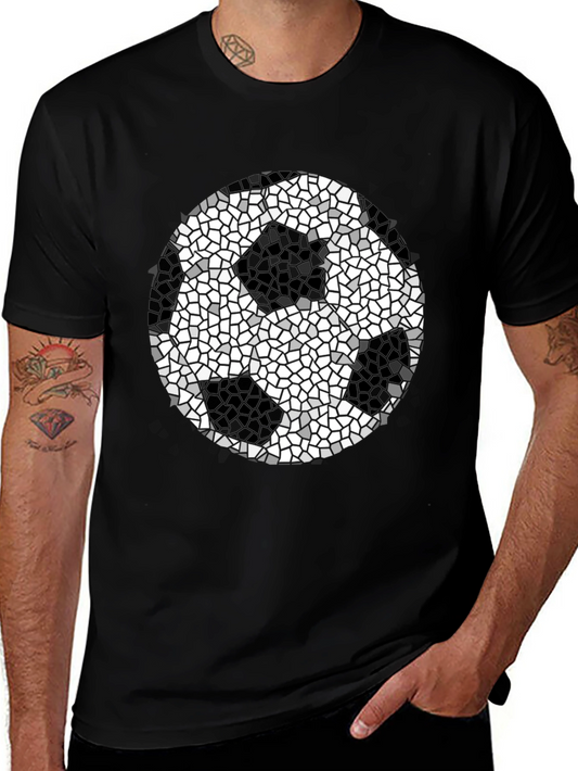 Mosaic Soccer Ball Graphic Tee - Black
