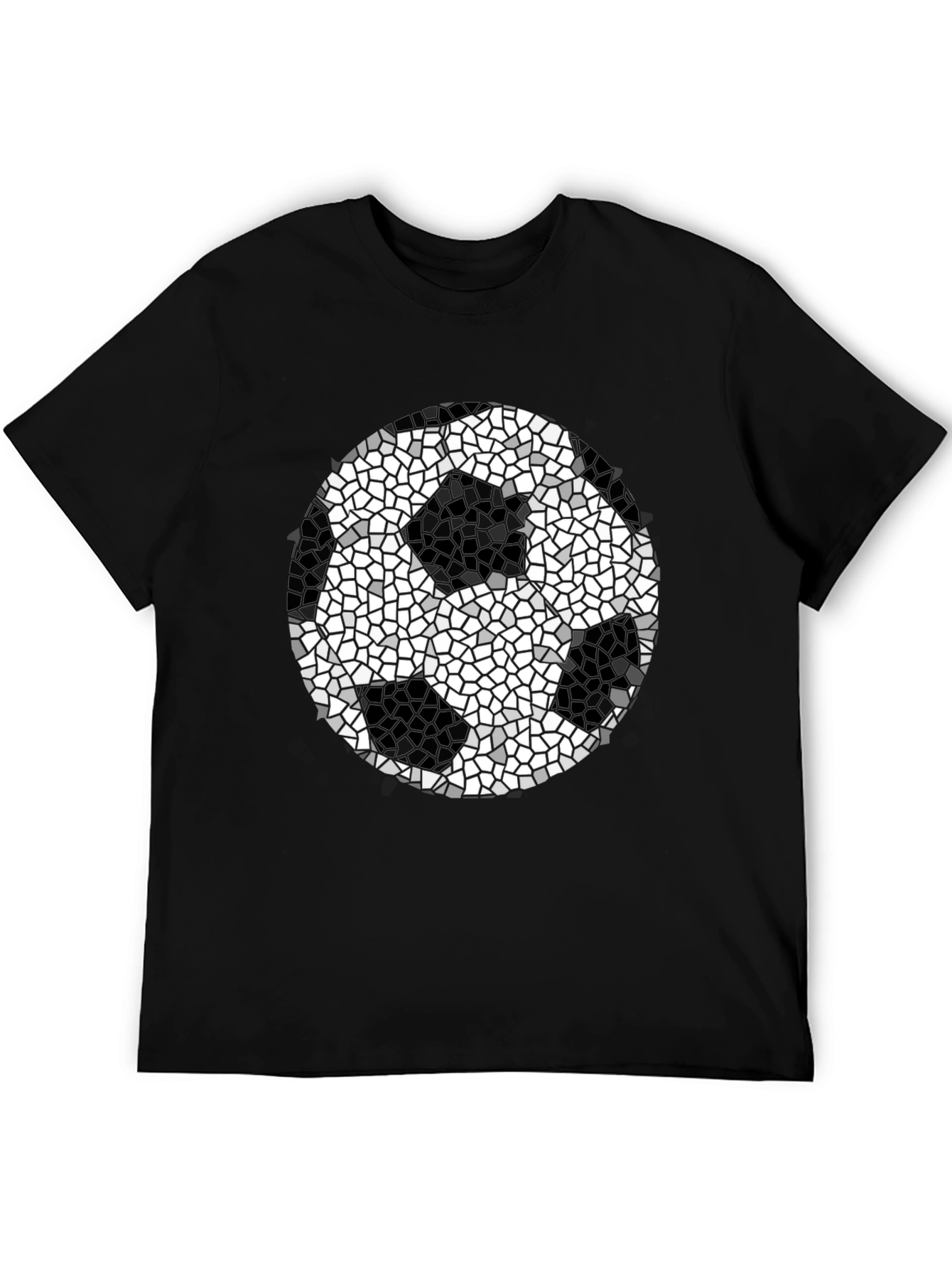 Mosaic Soccer Ball Graphic Tee - Black