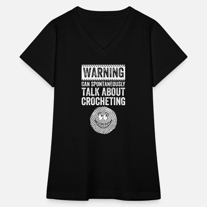 Warning can spontaneously talk about Crocheting
