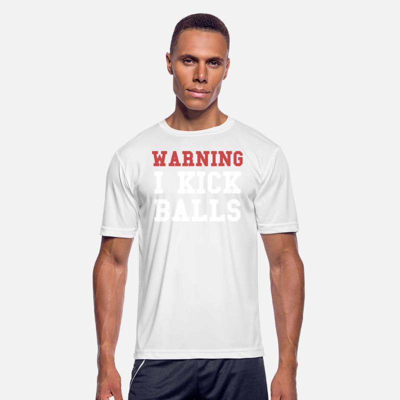 Warning I Kick Balls Funny Football Soccer Hockey