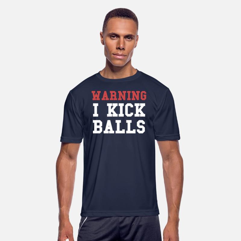 Warning I Kick Balls Funny Football Soccer Hockey