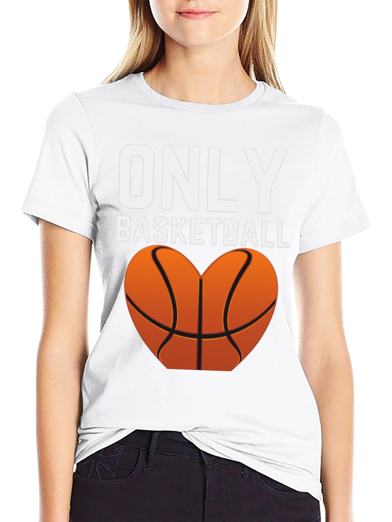 Only Basketball Heart Graphic Tee