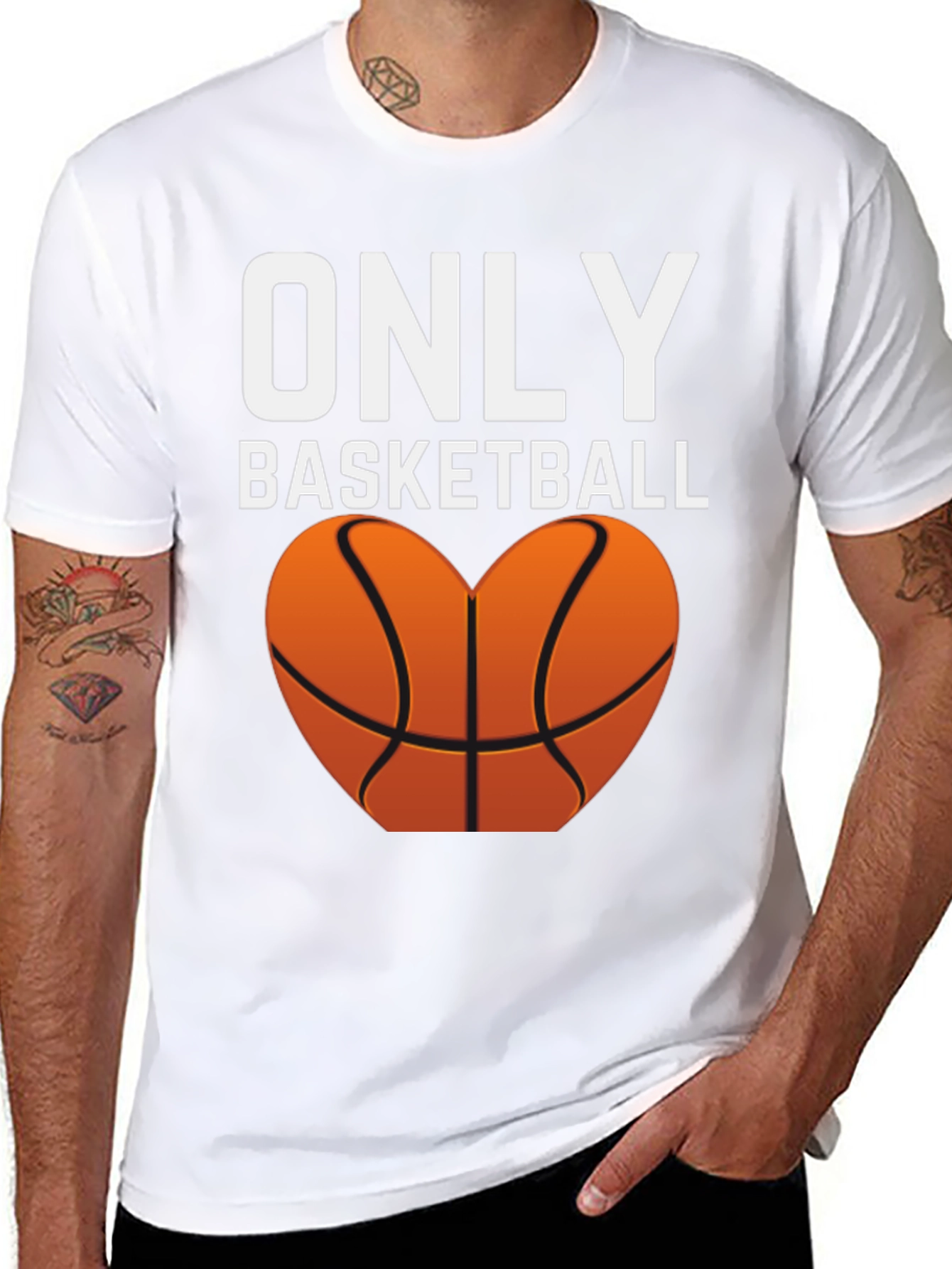 Only Basketball Heart Graphic Tee