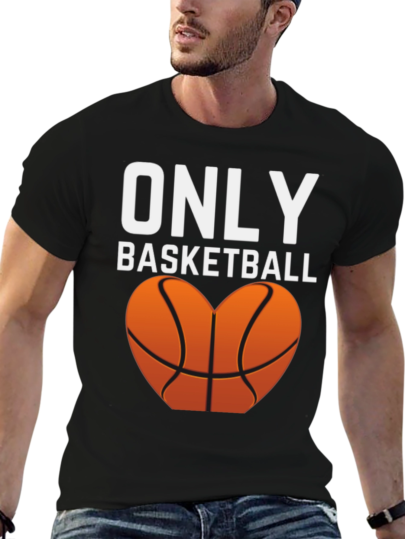 Only Basketball Heart Graphic Tee