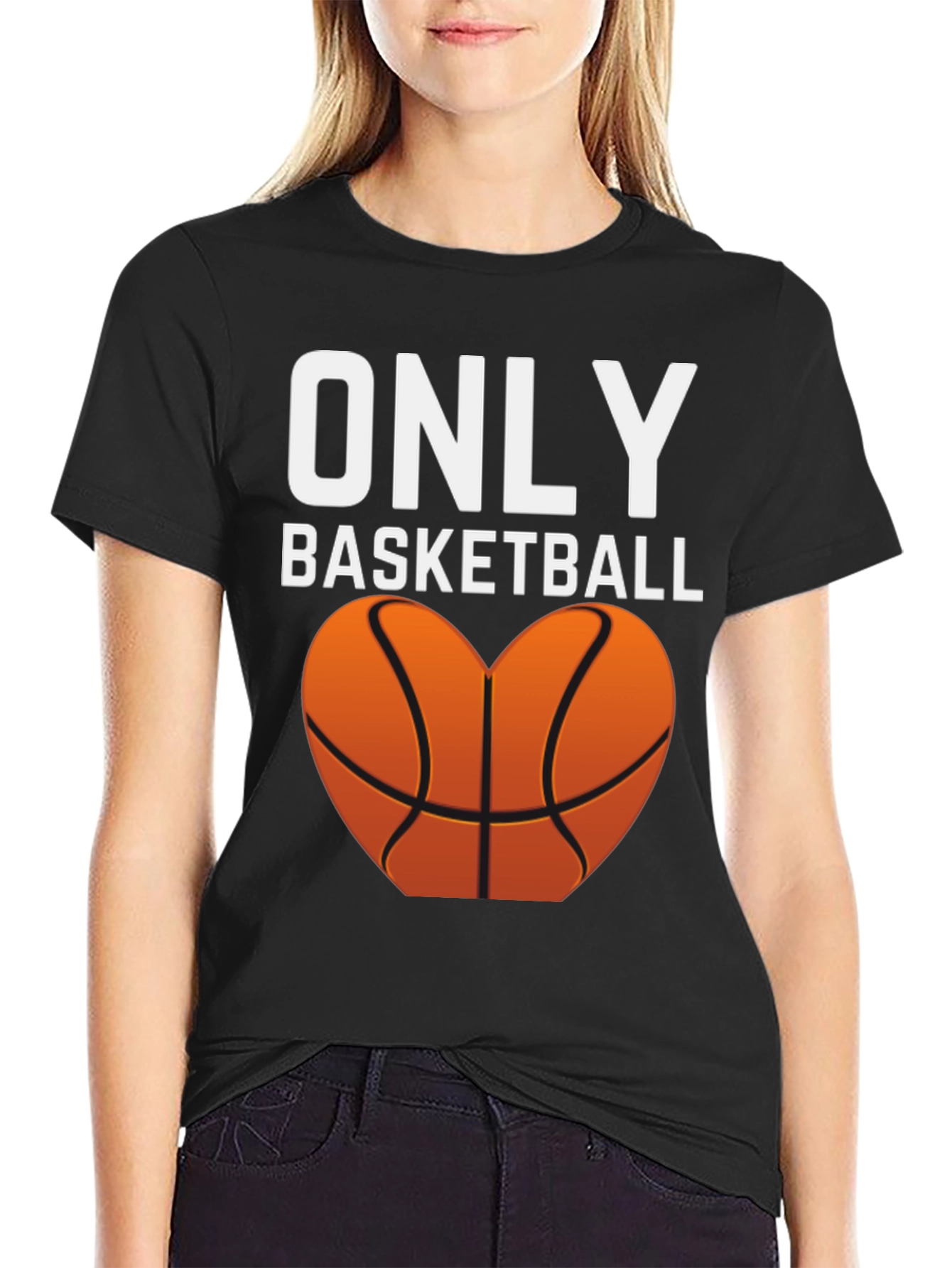 Only Basketball Heart Graphic Tee