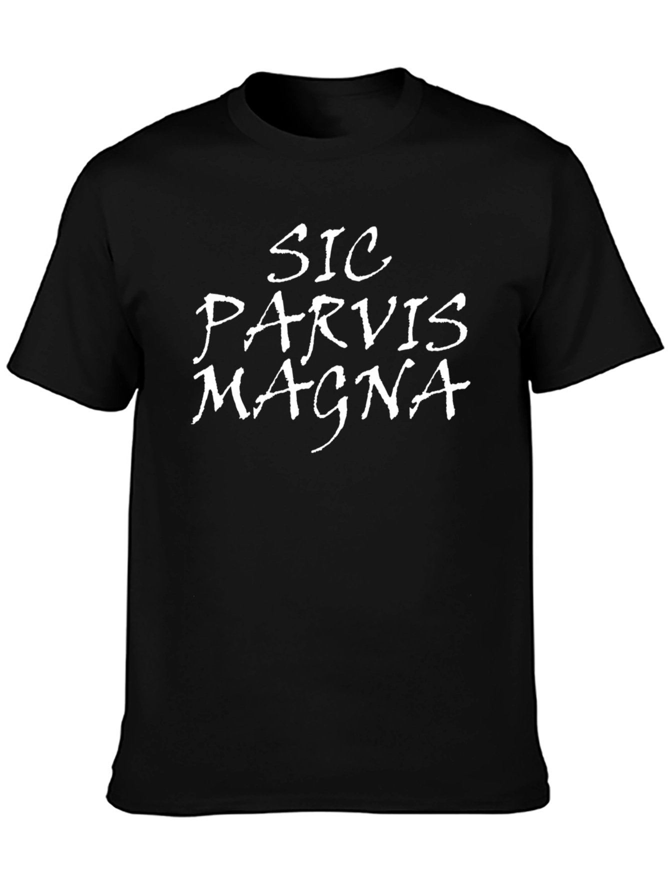 Sic Parvis Magna T-Shirt - Black Graphic Tee