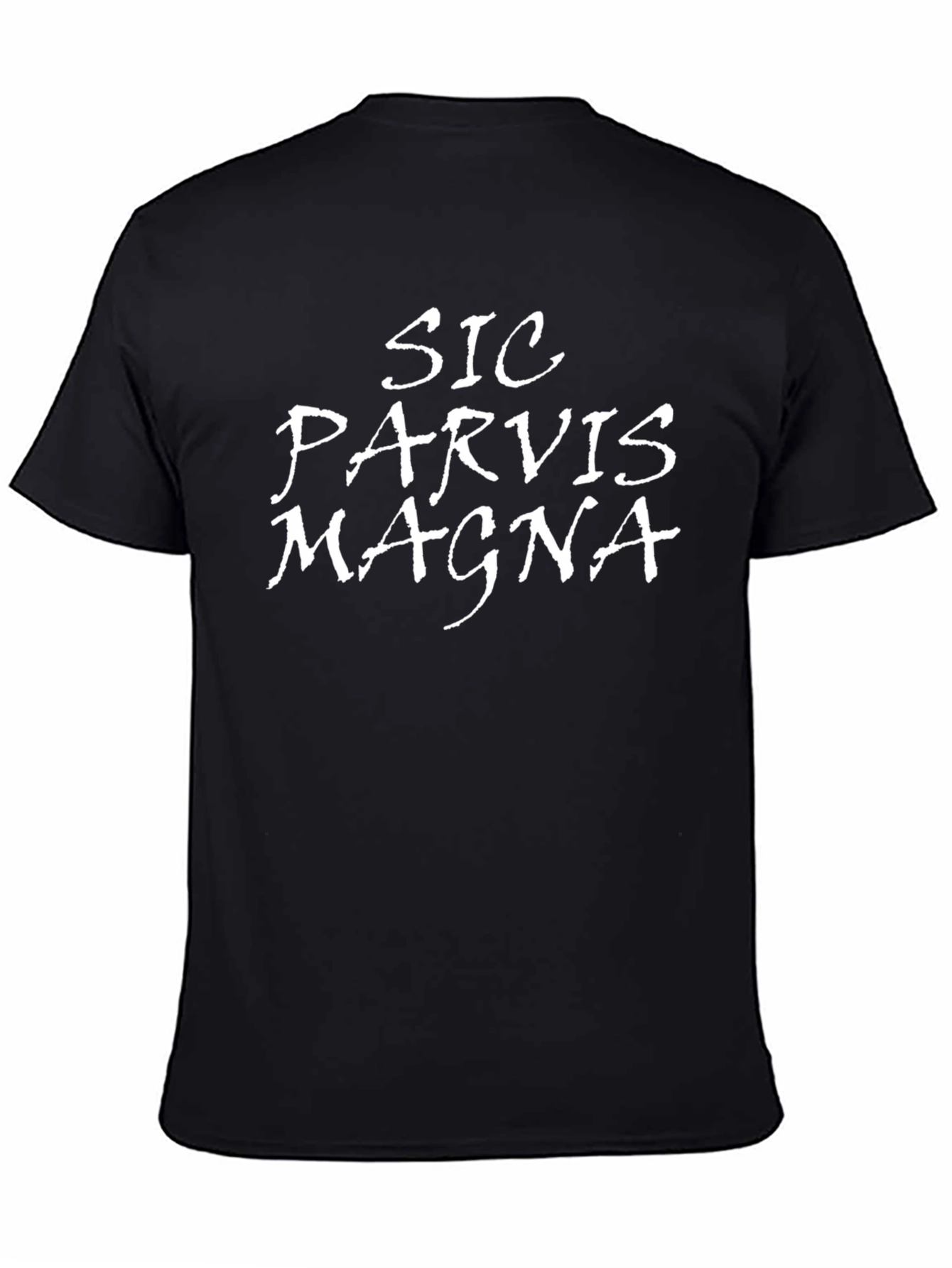Sic Parvis Magna T-Shirt - Black Graphic Tee