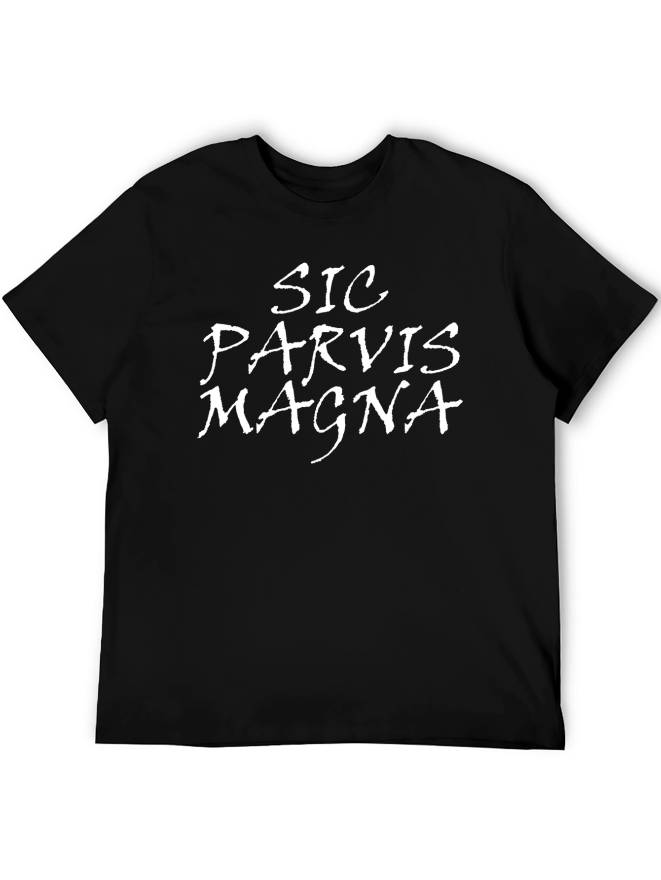 Sic Parvis Magna T-Shirt - Black Graphic Tee