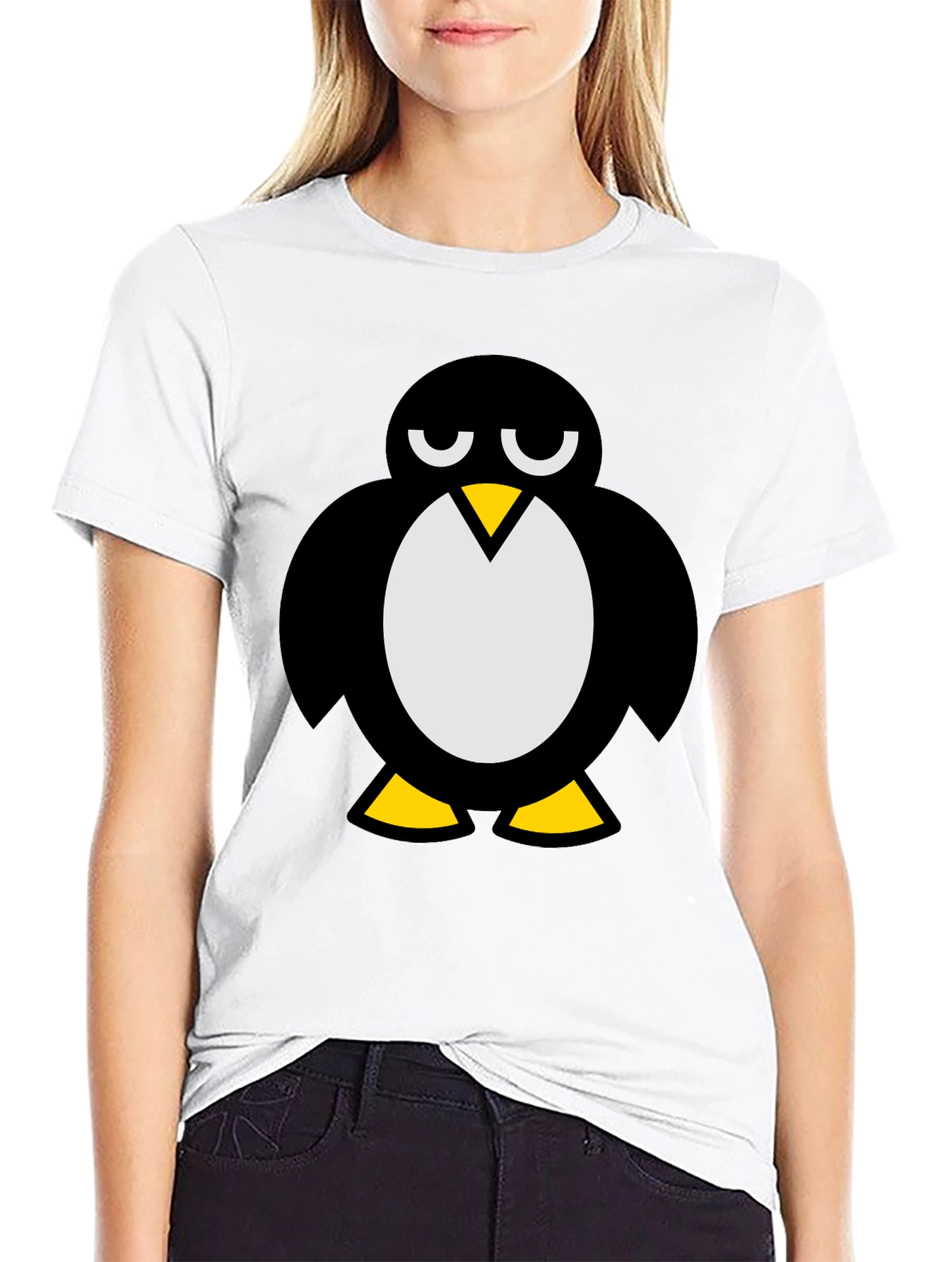 Cool Penguin Graphic T-Shirt - Black