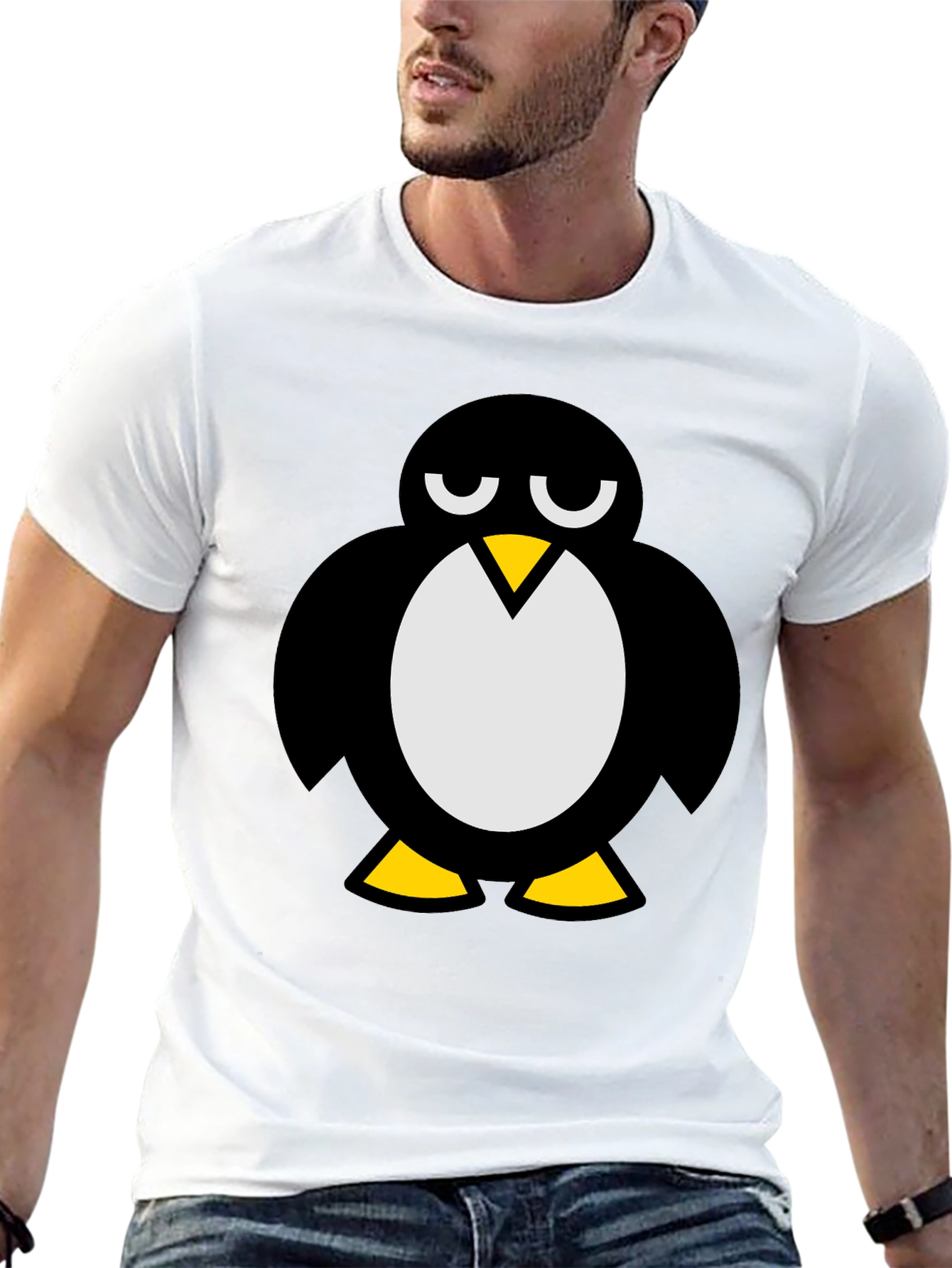 Cool Penguin Graphic T-Shirt - Black