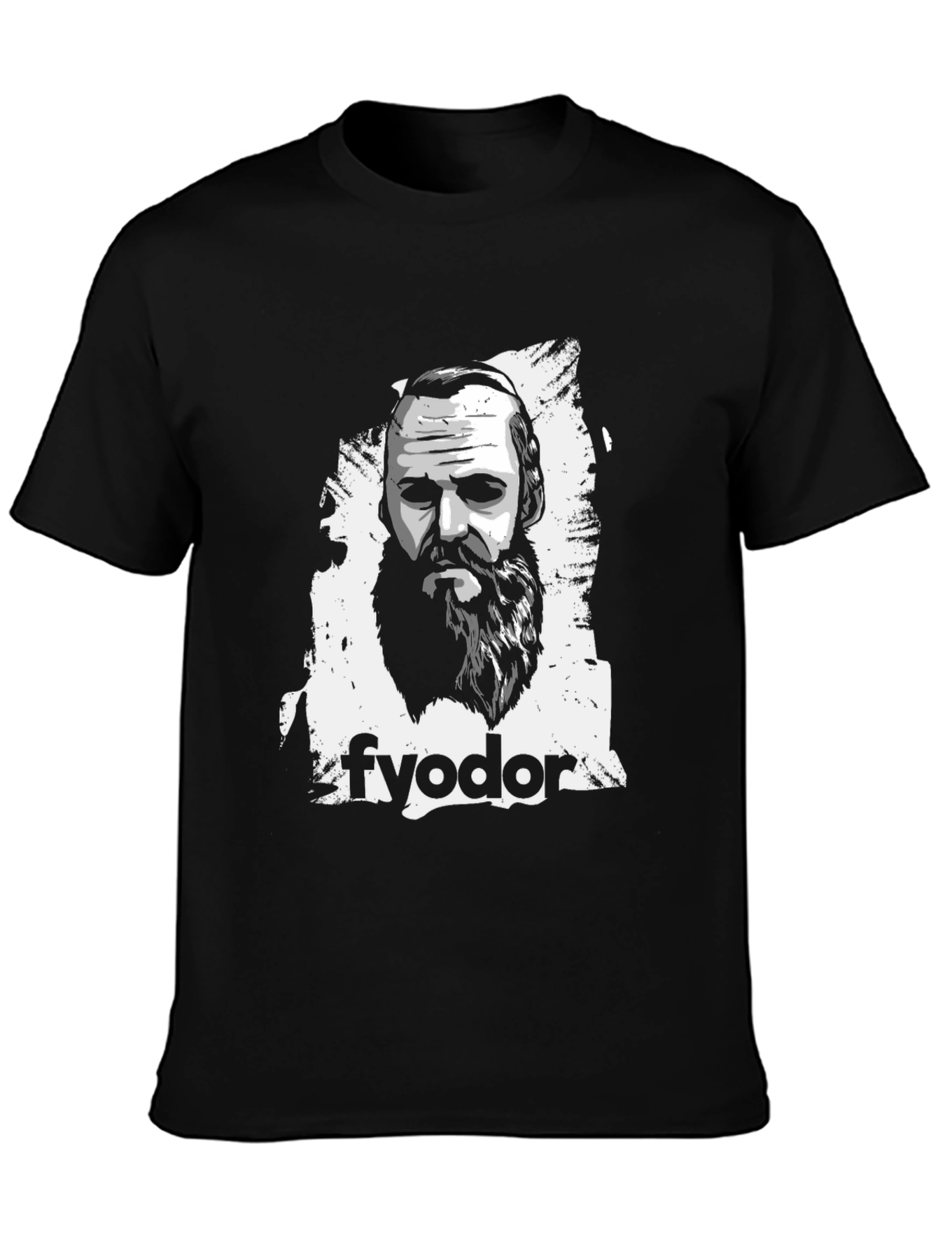 Fyodor Dostoyevsky Graphic T-Shirt - Black