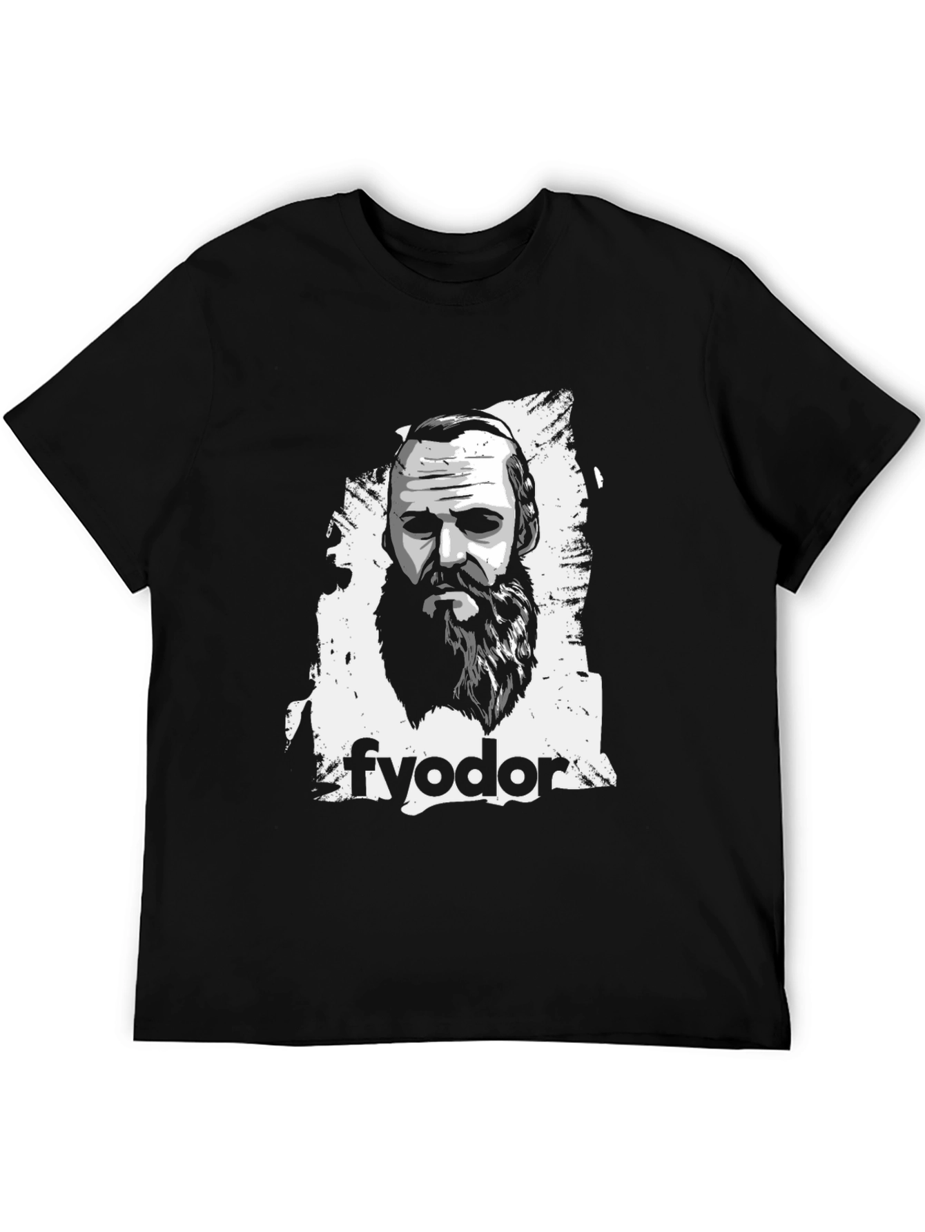 Fyodor Dostoyevsky Graphic T-Shirt - Black