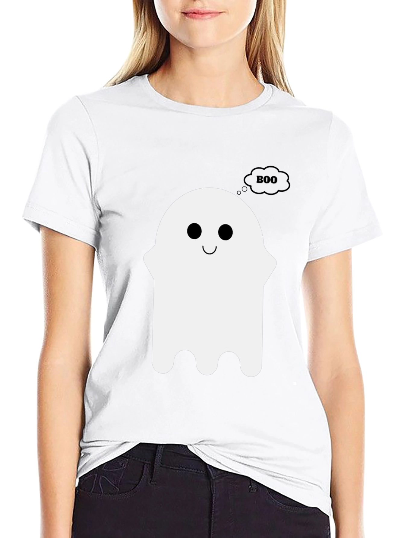Boo Ghost Graphic Tee - Halloween Spooky Season Shirt