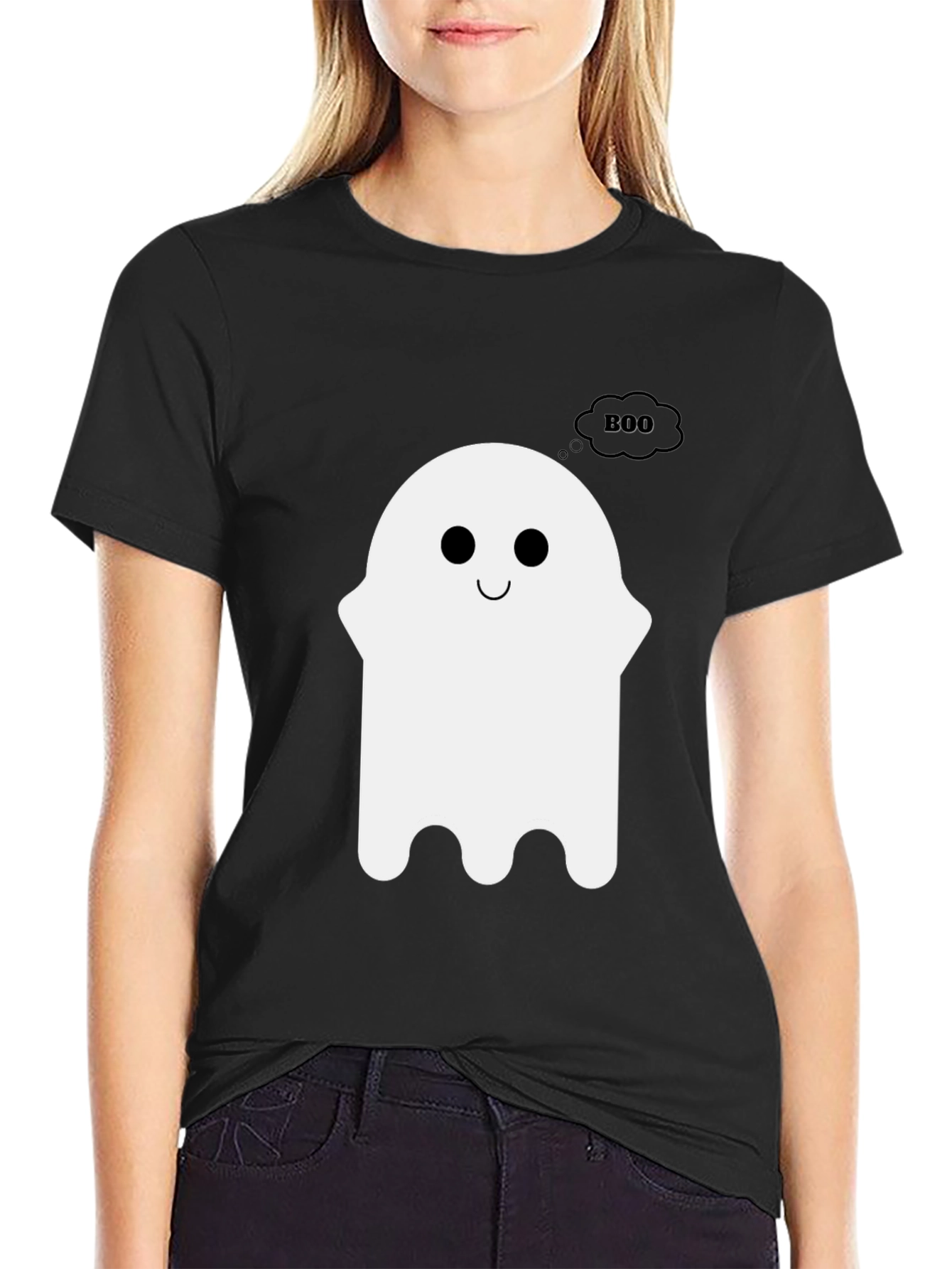 Boo Ghost Graphic Tee - Halloween Spooky Season Shirt